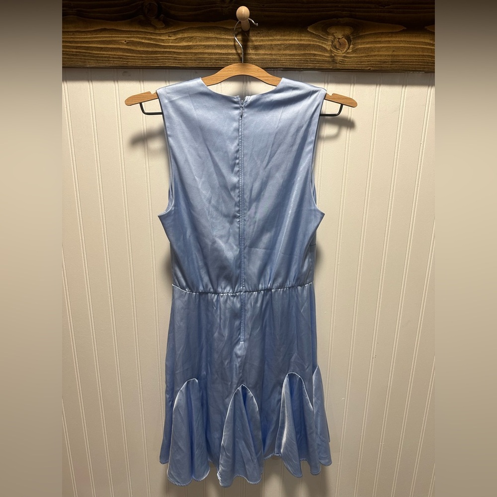 Abercrombie & Fitch Plunge Sleeveless Mini Dress A line swing dress Sz small - Picture 6 of 10